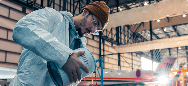 Students in paid training program